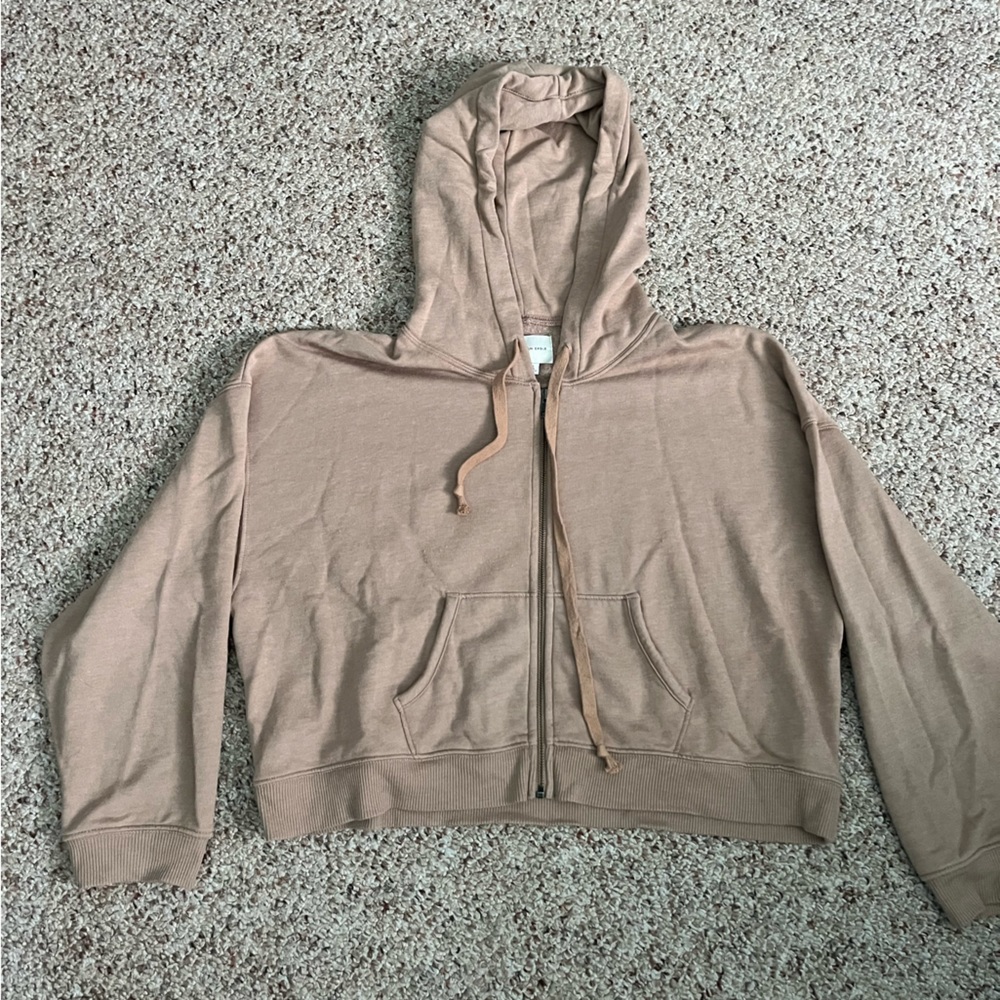 American Eagle zip up cropped hoodie